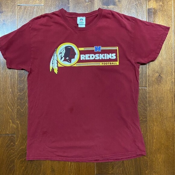 NFL Washington Redskins Football OOP Maroon Gold T-Shirt Men's Size Large - Picture 3 of 9